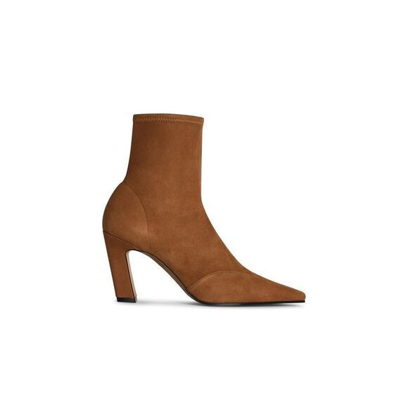 KHAITE Shoes - Khaite 'Nevada 85' Beige Leather Ankle Boots Women